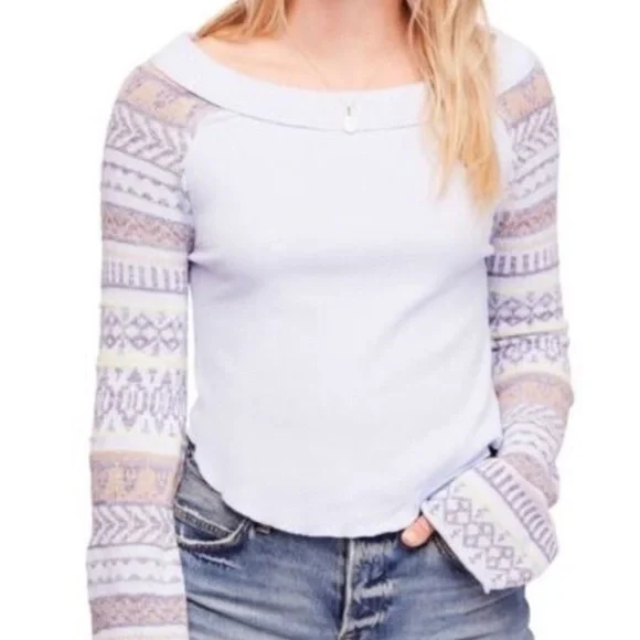 Free People Sweater Fairground Thermal Top NWT - Picture 7 of 7